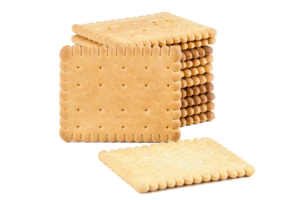 Montón de galletas sobre fondo blanco — Foto de Stock
