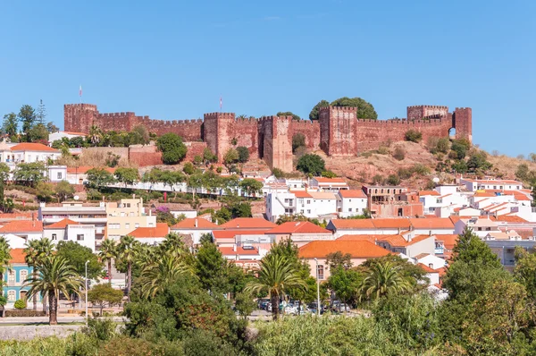 Panoráma Portugáliában silves térképén — Stock Fotó