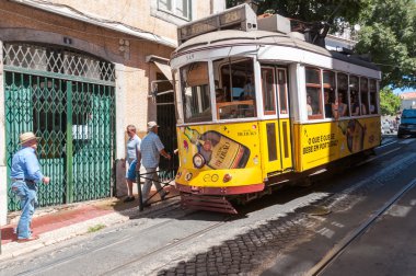 Famous Lisbon tram number 28 clipart