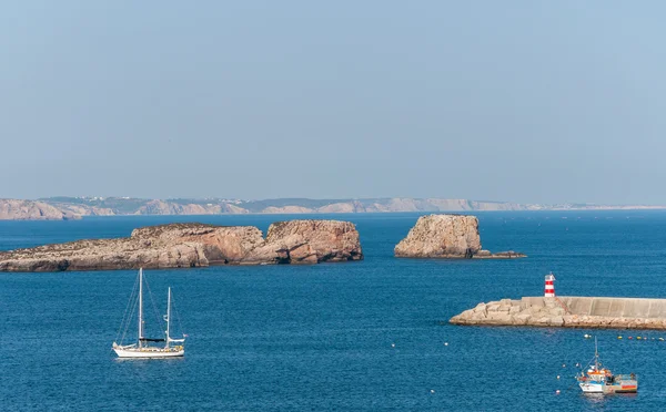 Ingang van de haven van Sagres — Stockfoto