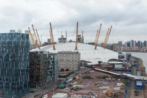 Die o2 arena in london an einem regnerischen tag — Stockfoto