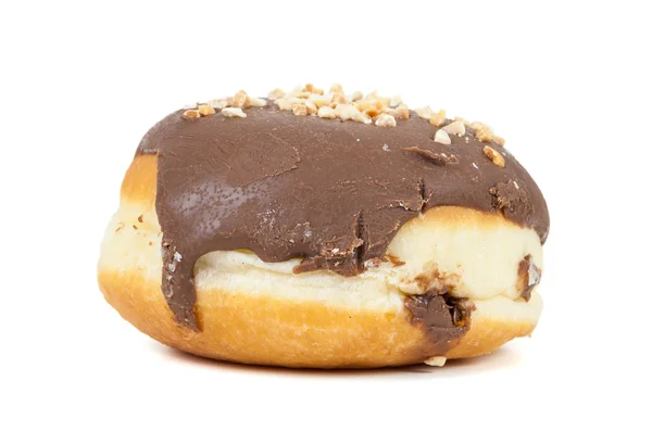 Chocolate donut on white background — Stock Photo, Image