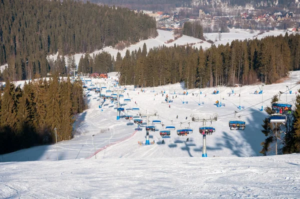 Bialczanska ośrodek narciarski — Zdjęcie stockowe