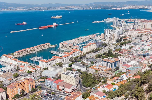 Vista aerea sulla città di Gibilterra — Foto Stock