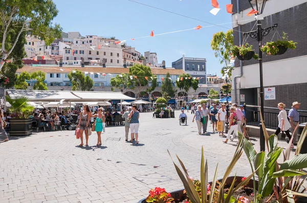 Pohled na náměstí Grand Casemates v Gibraltaru — Stock fotografie