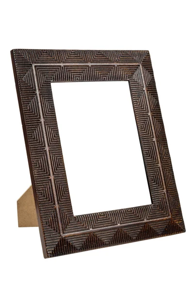 Dekorativní prázdný bronzový rámeček obrázku — Stock fotografie