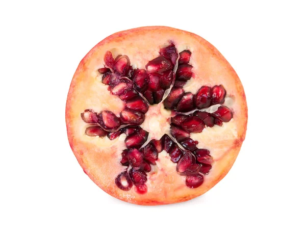 Half of pomegranate fruits on white background — Zdjęcie stockowe