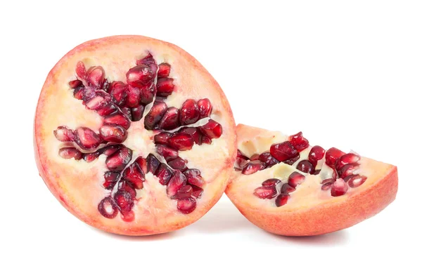 Fresh pomegranate fruits on white background — Zdjęcie stockowe