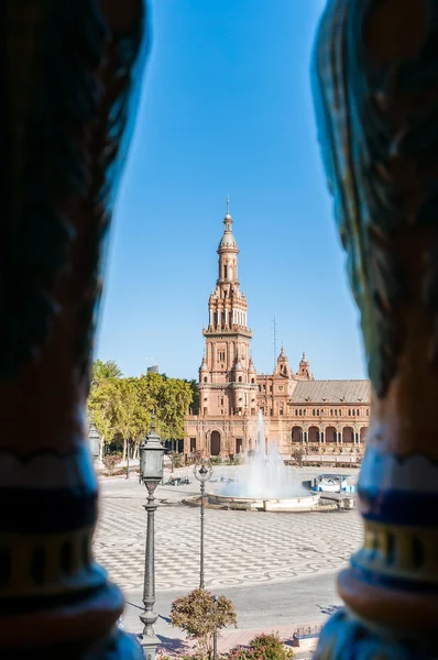 Toren van de plaza de España in Sevilla — Stockfoto