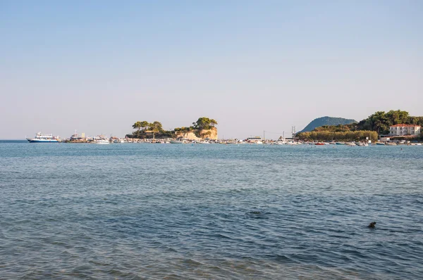 Cameo-sziget és Agios Sostis port, Zakynthos — Stock Fotó