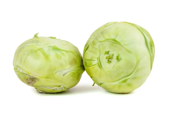 Kohlrabi på vit bakgrund — Stockfoto