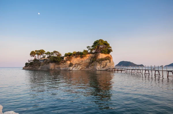 Isla Cameo al atardecer, Zakynhtos, Grecia — Foto de Stock