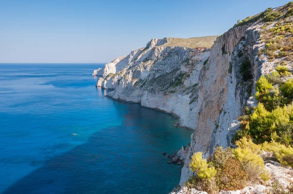 Côte de falaise sur l'île de Zante — Photo