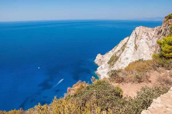 Côte de falaise de l'île de Zante — Photo