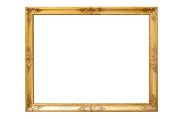 Rectangle decorative golden picture frame — Stock Photo, Image