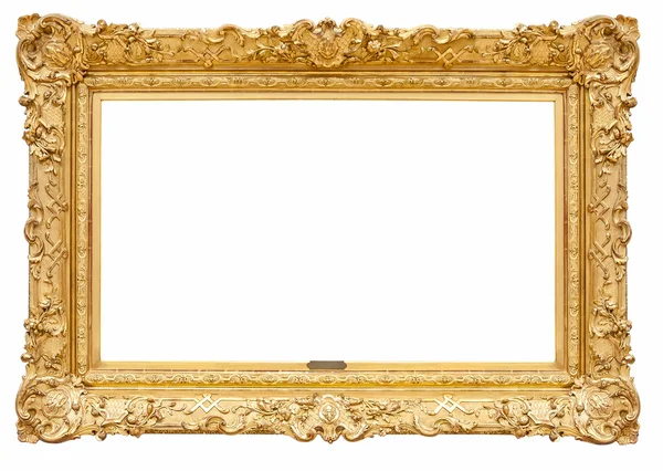 Rechthoek decoratieve gouden afbeeldingsframe — Stockfoto