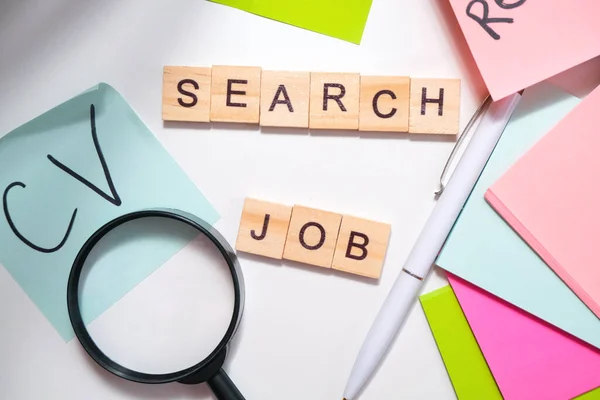 Έννοια Αναζήτησης Εργασίας Επιστολές Αναζήτησης Εργασίας Στο Τραπέζι Πολλά Επιστολόχαρτα — Φωτογραφία Αρχείου