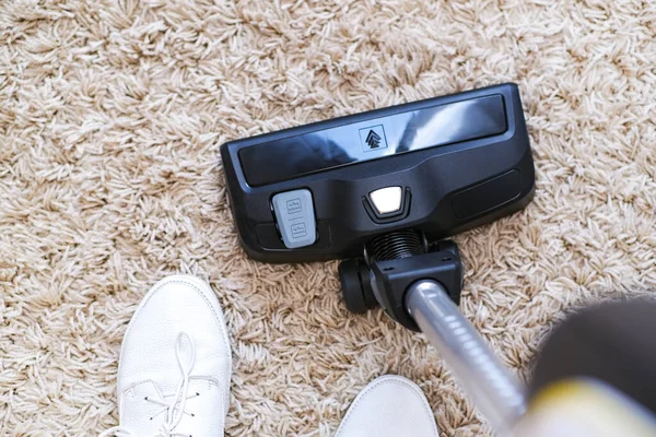 Cordless Vacuum Cleaner Used Clean Carpet Room Housework New Handheld — Stock Photo, Image