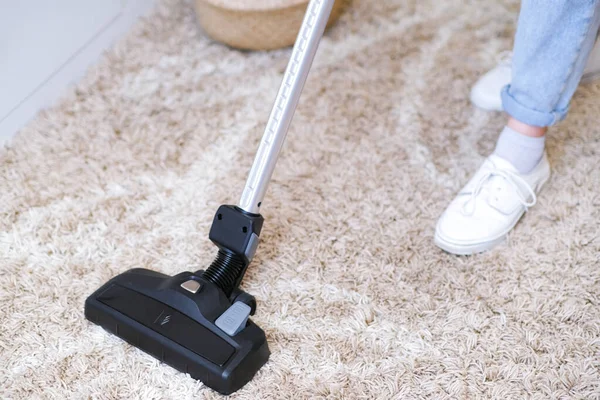 Cordless Vacuum Cleaner Used Clean Carpet Room Housework New Handheld — Stock Photo, Image