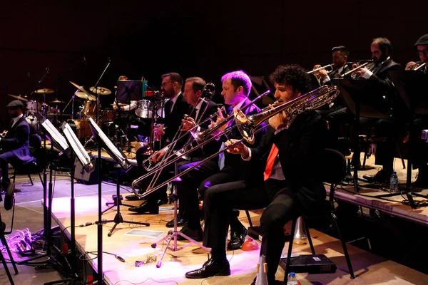 Coruna Spanien Trompeter Spielen Bei Einem Jazzkonzert August 2019 — Stockfoto