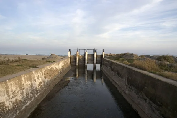 Closing Gates Major Canal — Stock Photo, Image