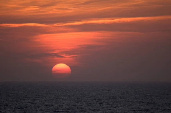 Spectaculaire Zonsondergang Middellandse Zee — Stockfoto