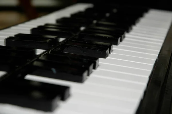 Image Black White Keys Piano — Stock Photo, Image