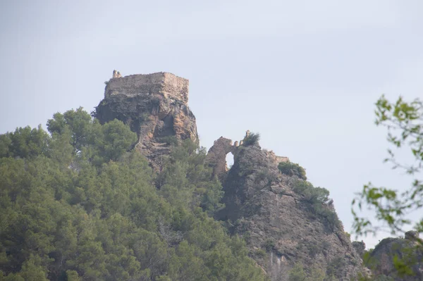 山の上の古城跡の眺め — ストック写真