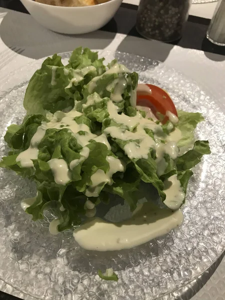 Salada Com Molho Vinagrete — Fotografia de Stock