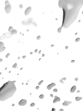 Beyaz sıvı damlaları ve dökülen damlalar dinamik desenler yaratıyor, tazelik ve akıcılık sergiliyor, tasarımlarda çok yönlü kullanım için şeffaf bir arka plana sahip.