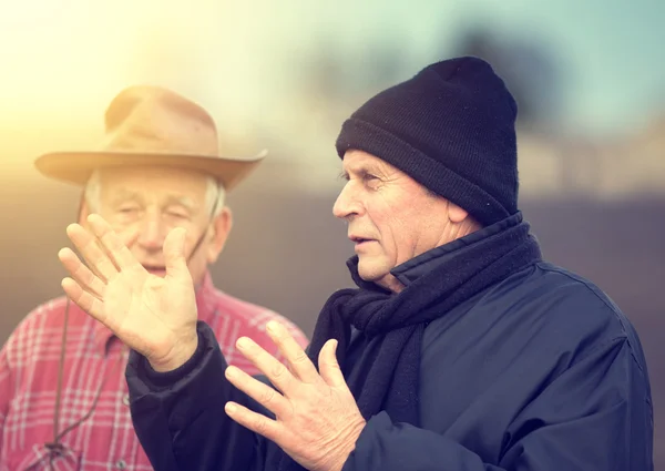 Peasants on the field — Stock Photo, Image