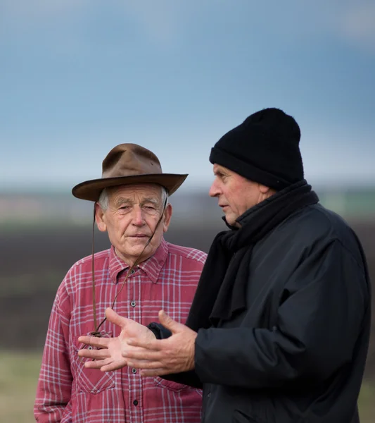 Boeren op het veld — Stockfoto