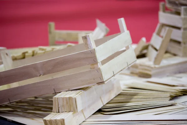 Partes de madeira de caixas — Fotografia de Stock