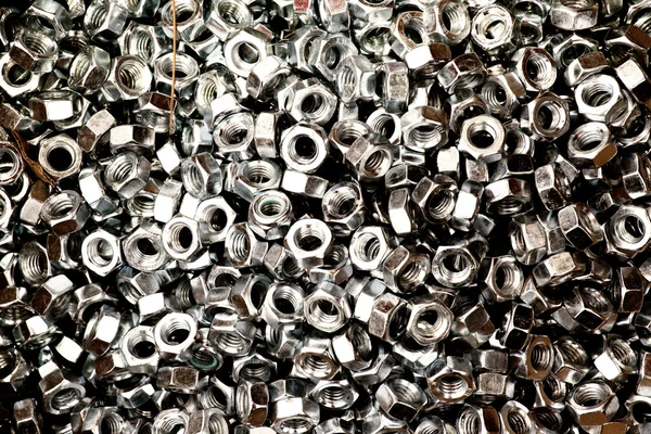 Pile of screw nuts — ストック写真