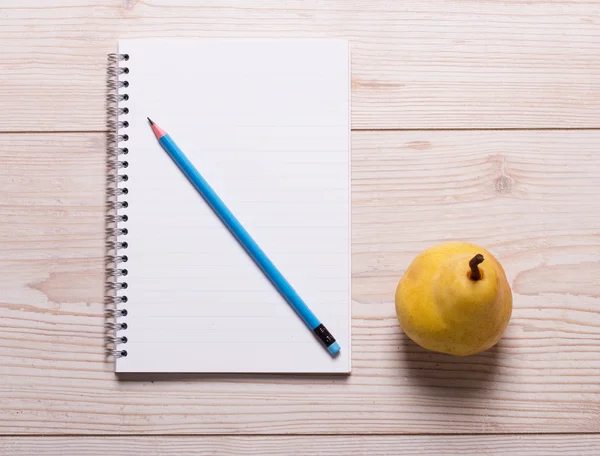 Caderno para plano de dieta — Fotografia de Stock