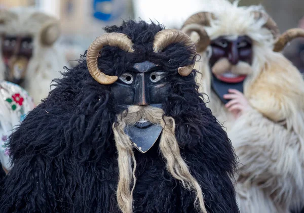 Tradicionales Trajes Húngaros Festival Carnaval Busojaras Mohacs —  Fotos de Stock