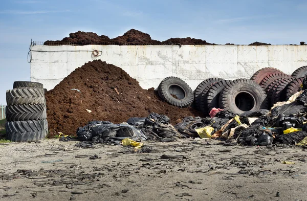 Tire recycling industry — Stock Photo, Image