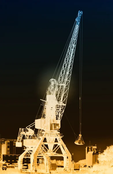 Cranes in harbour — Stock Photo, Image