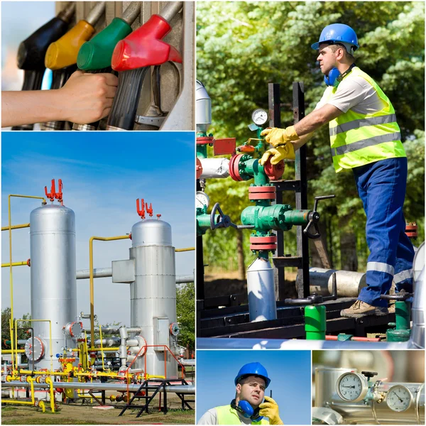 Oil industry collage — Stock Photo, Image