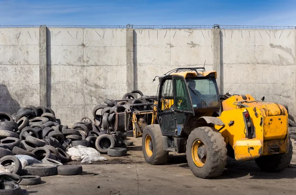 Pneuservis recyklaci průmyslu — Stock fotografie