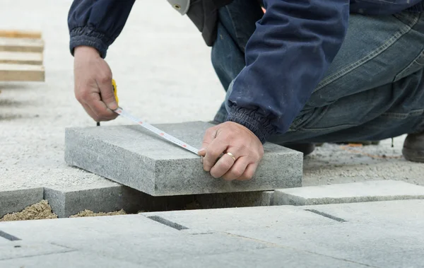 Paving process — Stock Photo, Image