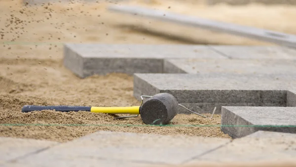 Rubber haer voor bestrating stone — Stockfoto