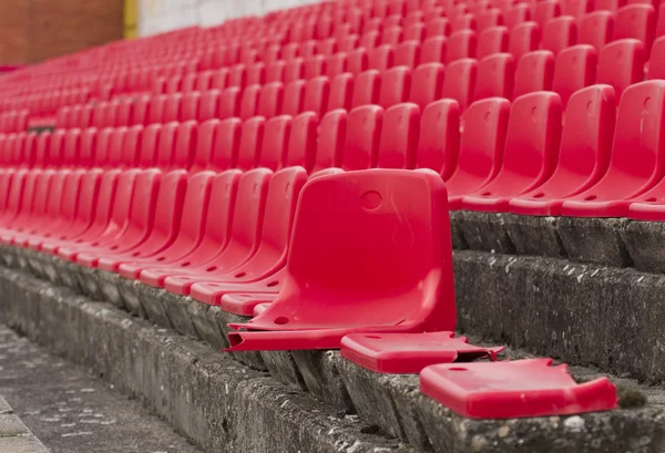Broken seats on stadium — Stock Photo, Image