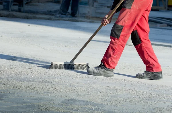 Cleaning construction site — Stock Photo, Image