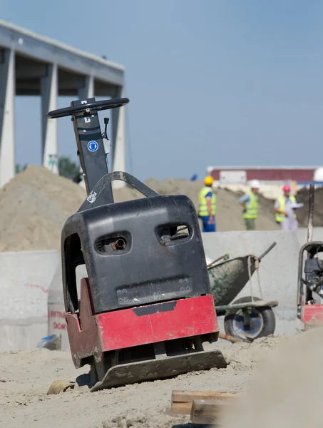 Compattatore a piastre vibranti — Foto Stock