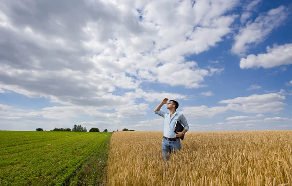 เกษตรกรรอฝน — ภาพถ่ายสต็อก