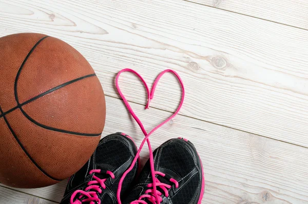Baloncesto en el corazón — Foto de Stock