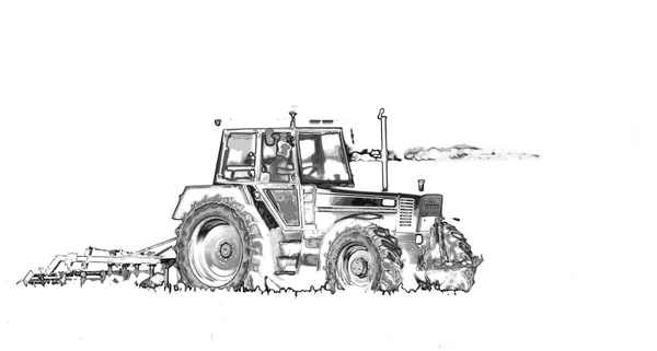 Abstraktní obrázek traktoru — Stock fotografie
