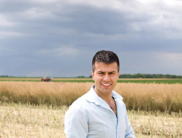 Man in the field — Stock Photo, Image