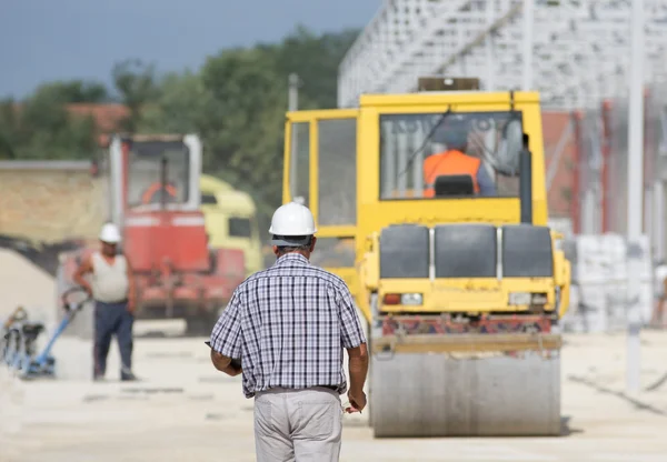 Supervisore presso il cantiere — Foto Stock